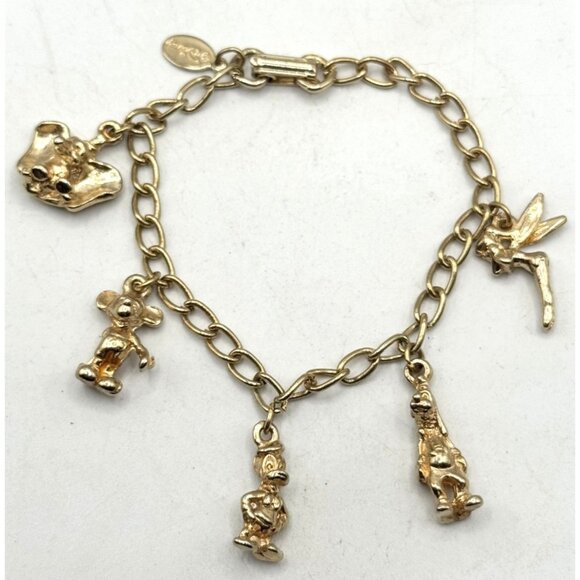 Disney vintage character gold charm bracelet - Picture 1 of 5